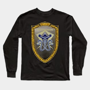 Stormfront (Shield Gold Celtic Rope on black leather) Long Sleeve T-Shirt